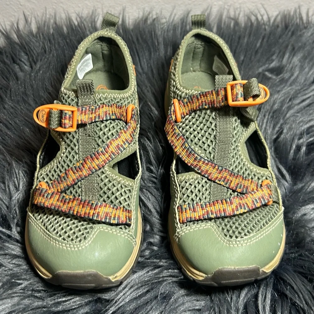 Chaco Odyssey Sport Sandal Kids Olive Green Adventure Sandal Size 3Y